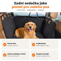 Potah do auta pro psa s pevným dnem – zadní sedačka jako postel pro psa